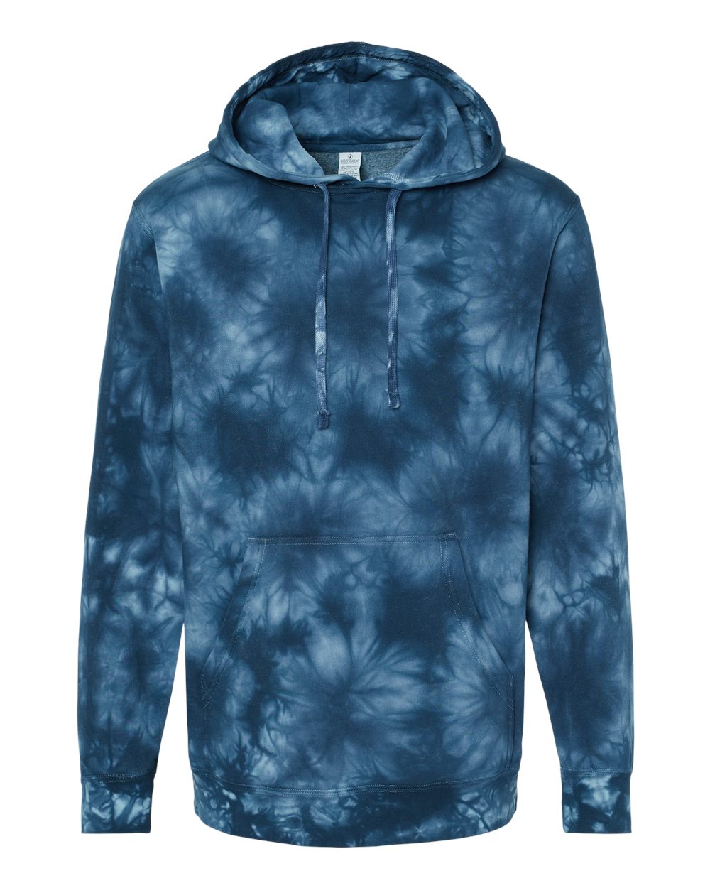 Independent Trading Co. PRM4500TD Unisex Midweight Tie-Dyed Hooded Sweatshirt in Tie Dye Navy