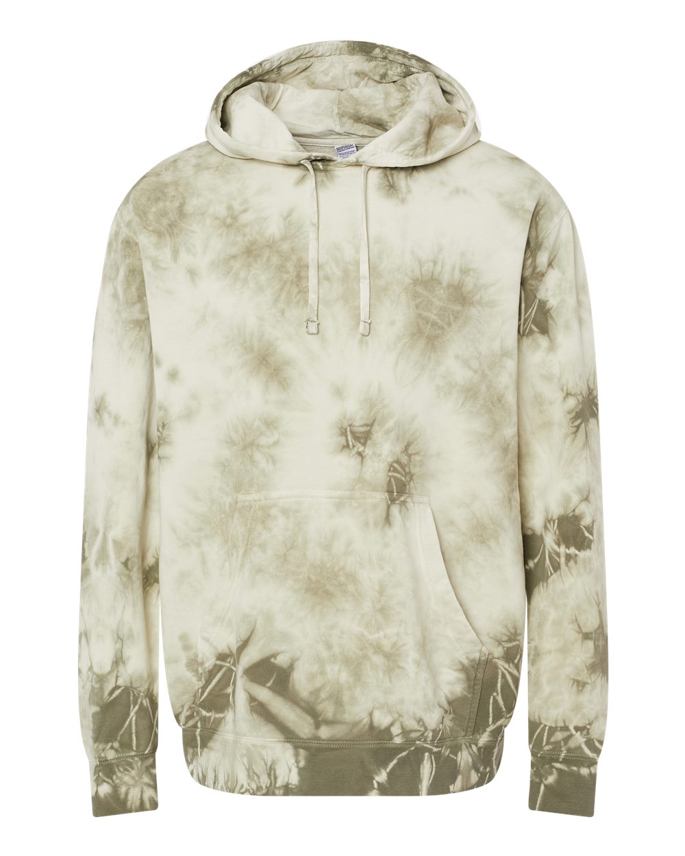 Independent Trading Co. PRM4500TD Unisex Midweight Tie-Dyed Hooded Sweatshirt in Tie Dye Olive