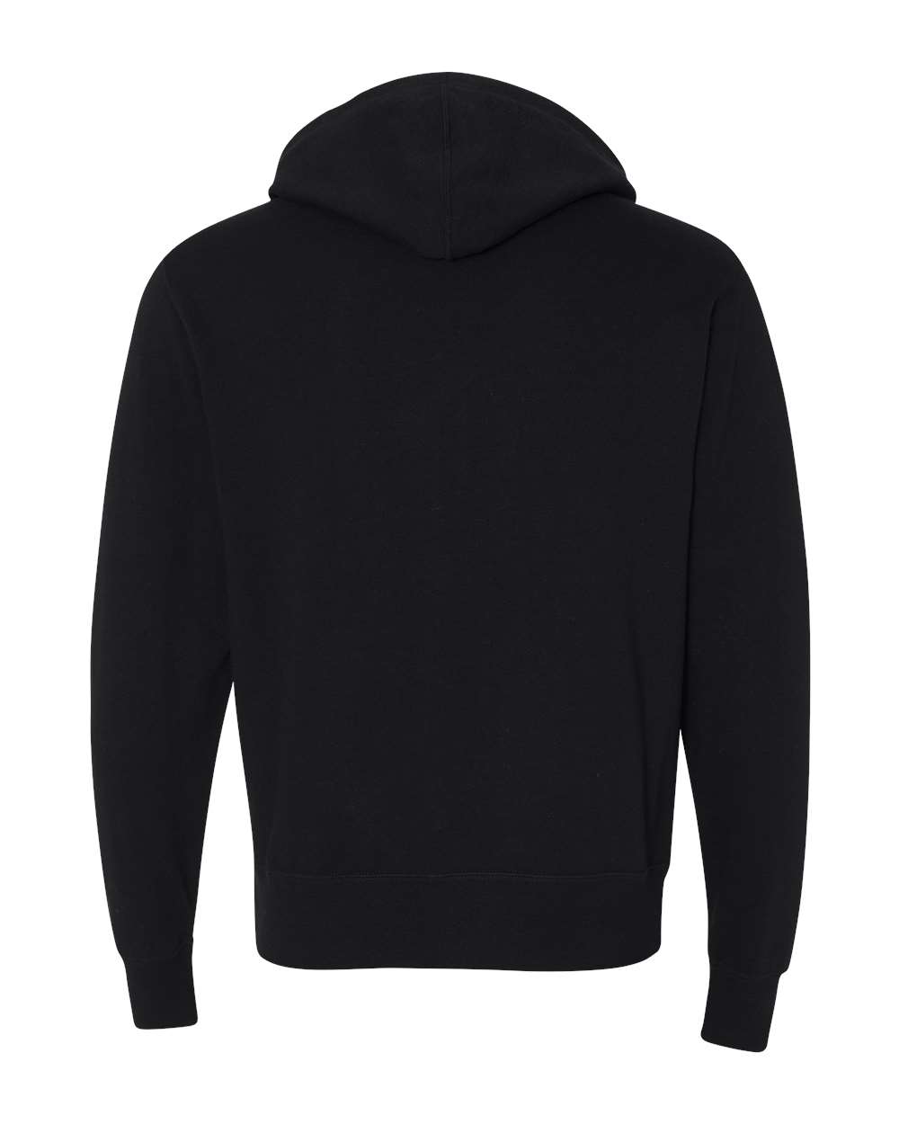 Independent Trading Co. PRM90HTZ Unisex Heathered French Terry Full-Zip Hooded Sweatshirt in Black, back
