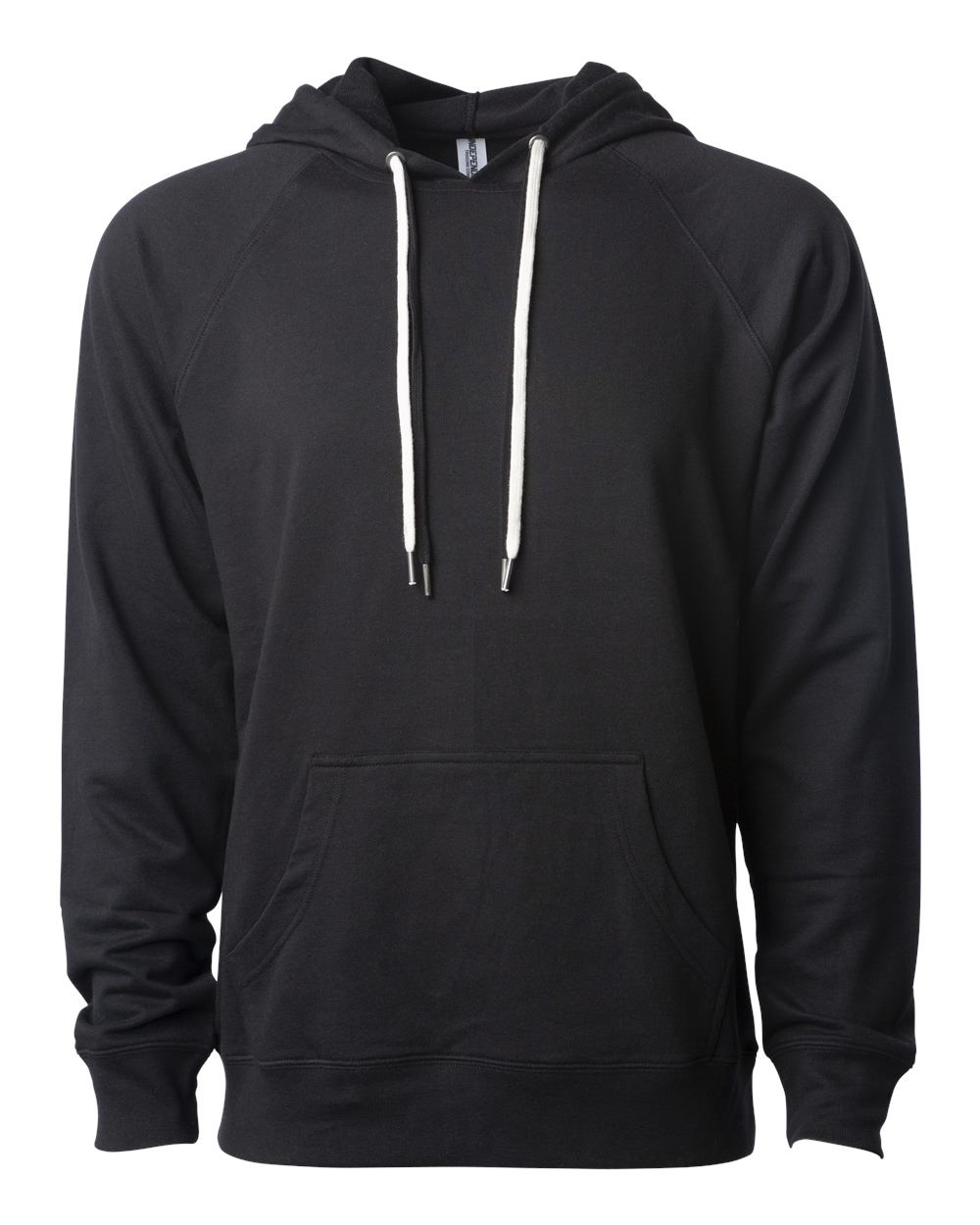 Independent Trading Co. SS1000 Unisex Icon Lightweight Loopback Terry Hooded Sweatshirt in Black