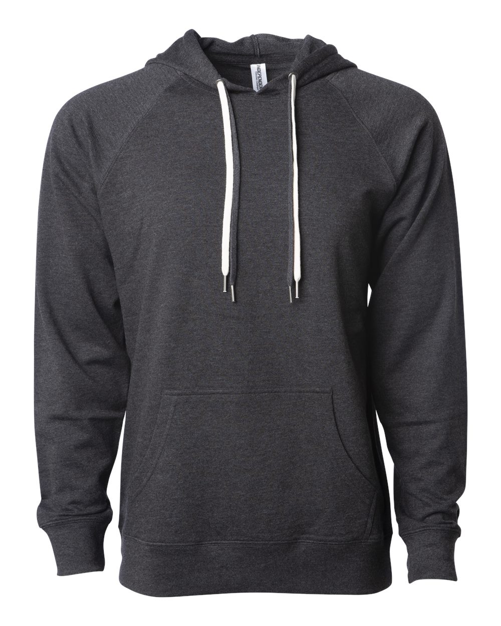 Independent Trading Co. SS1000 Unisex Icon Lightweight Loopback Terry Hooded Sweatshirt in Charcoal Heather