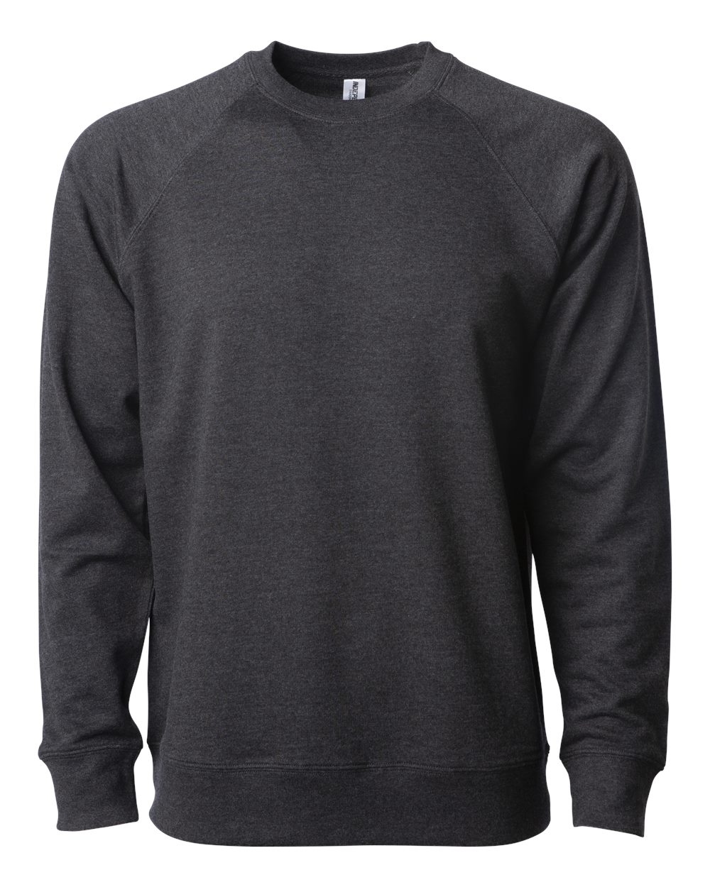Independent Trading Co. SS1000C Unisex Icon Lightweight Loopback Terry Crewneck Sweatshirt in Charcoal Heather