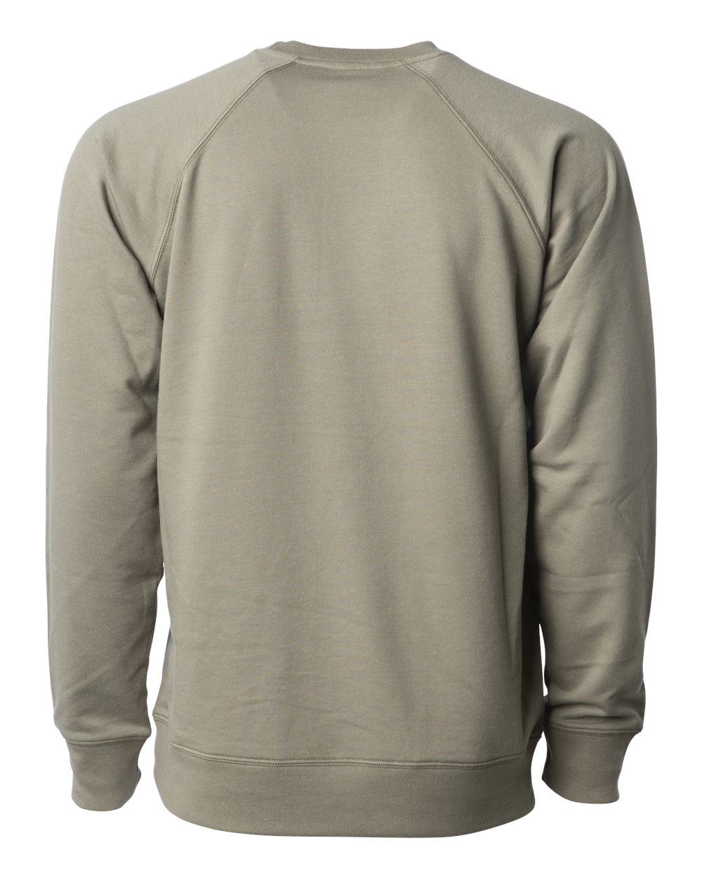 Independent Trading Co. SS1000C Unisex Icon Lightweight Loopback Terry Crewneck Sweatshirt in Olive, back