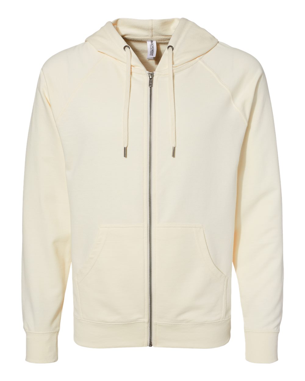 Independent Trading Co. SS1000Z Unisex Icon Lightweight Loopback Terry Full-Zip Hooded Sweatshirt in Bone