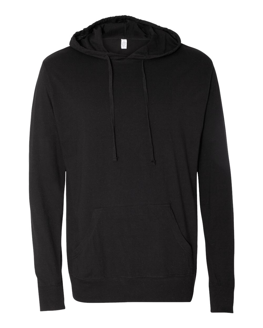 Independent Trading Co. SS150J Unisex Lightweight Hooded Pullover T-Shirt in Black
