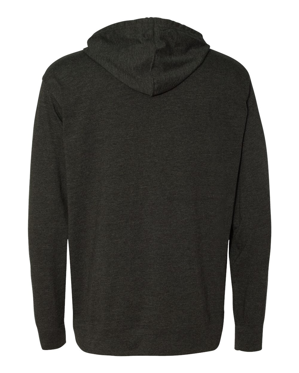 Independent Trading Co. SS150J Unisex Lightweight Hooded Pullover T-Shirt in Charcoal Heather, back
