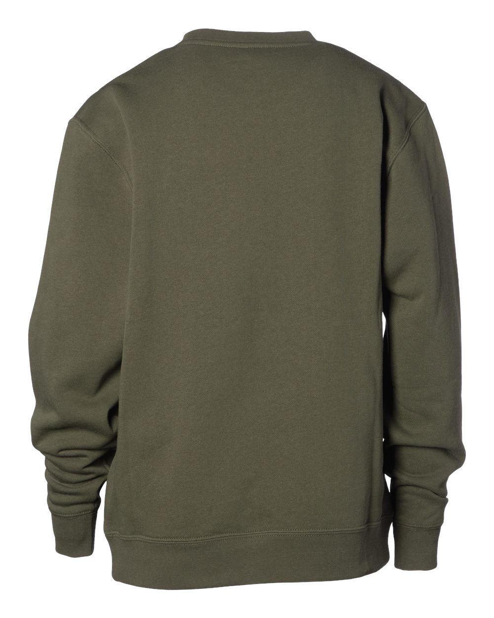 Independent Trading Co. SS3001Y Youth Midweight Crewneck Sweatshirt in Army, back