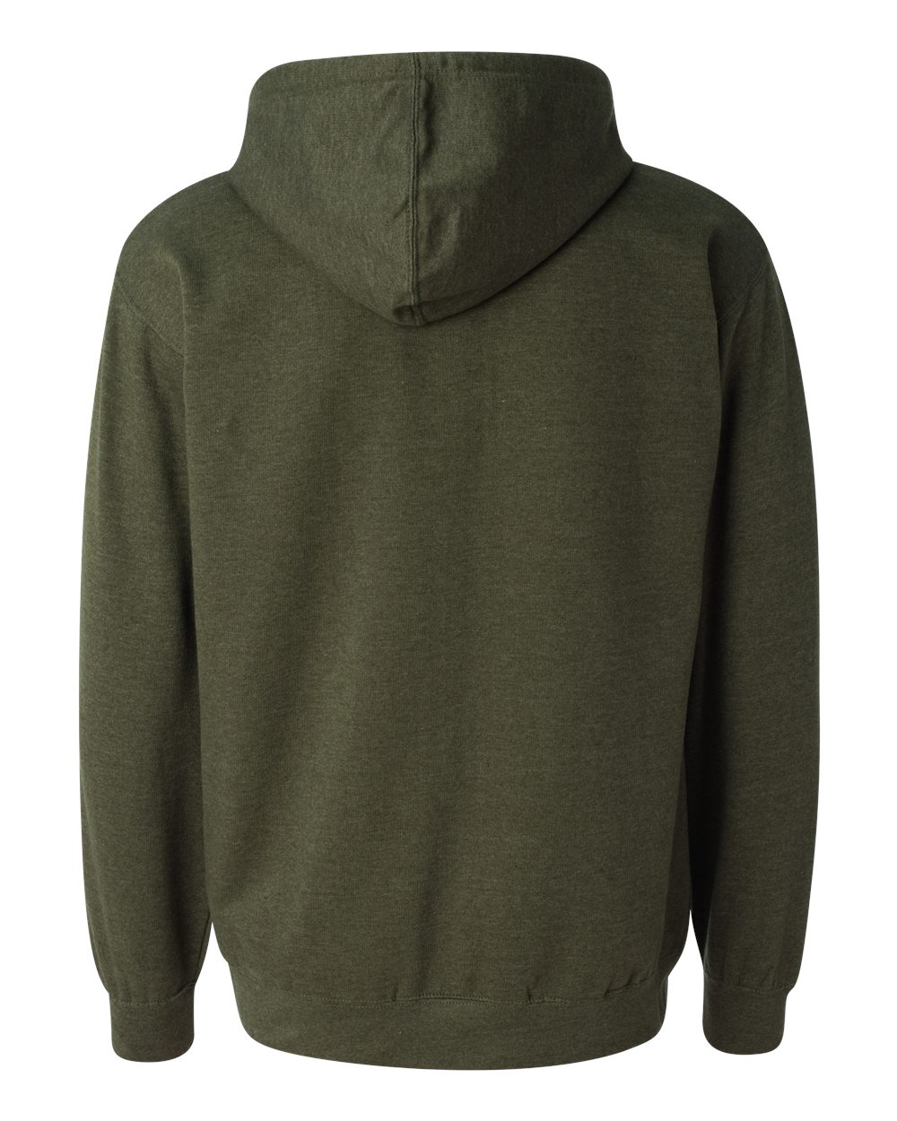Independent Trading Co. SS4500 Unisex Midweight Hooded Sweatshirt in Army Heather, back