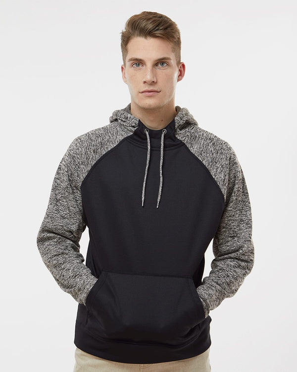 J. America 8612 Men's Colorblocked Cosmic Fleece Hooded Sweatshirt