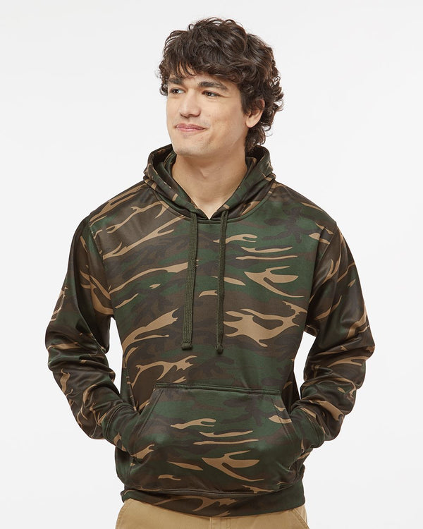 J. America 8615 Men's Polyester Tailgate Hooded Sweatshirt