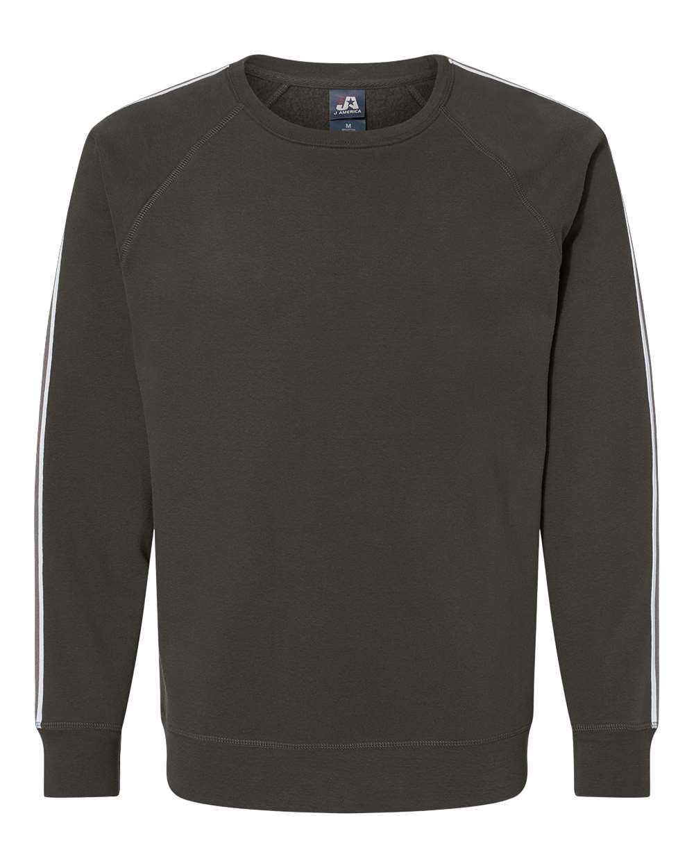 J. America 8641 Men's Rival Fleece Crewneck Sweatshirt in Black