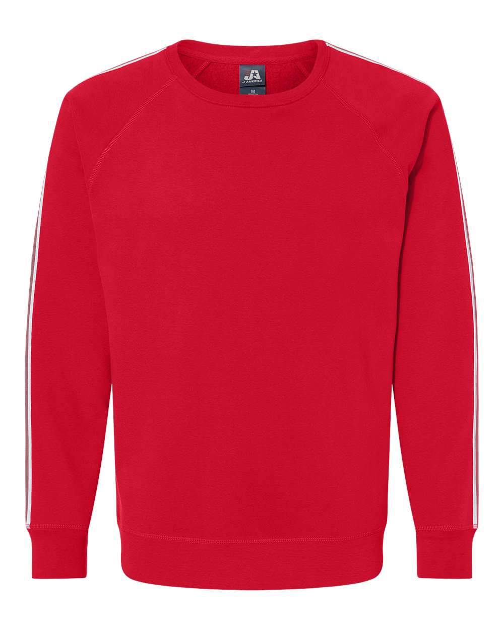 J. America 8641 Men's Rival Fleece Crewneck Sweatshirt in Red