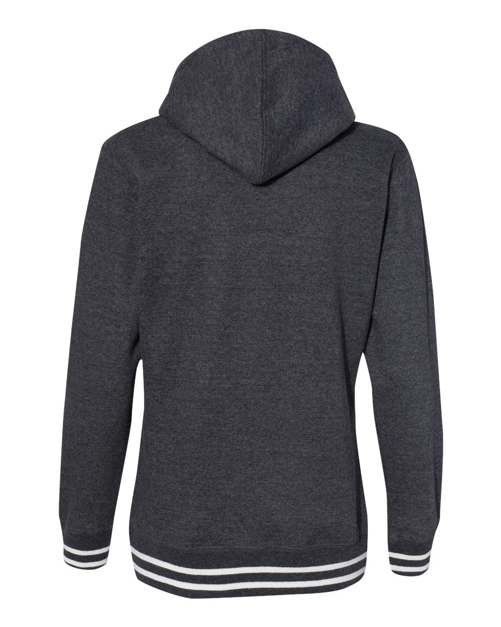 J. America 8651 Women’s Relay Hooded Sweatshirt in Black, back