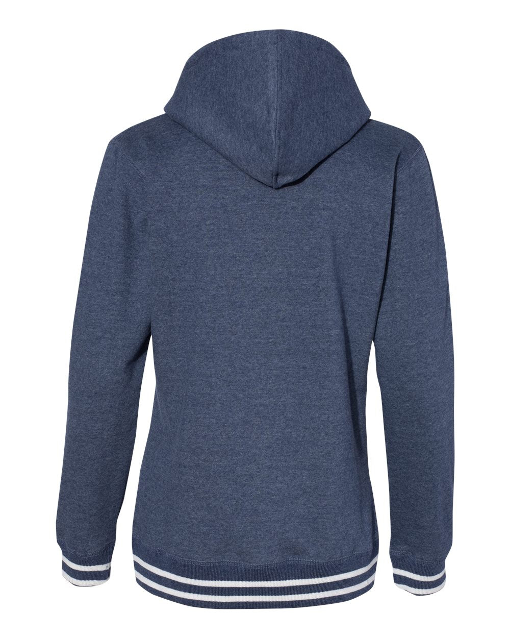 J. America 8651 Women’s Relay Hooded Sweatshirt in Navy, back