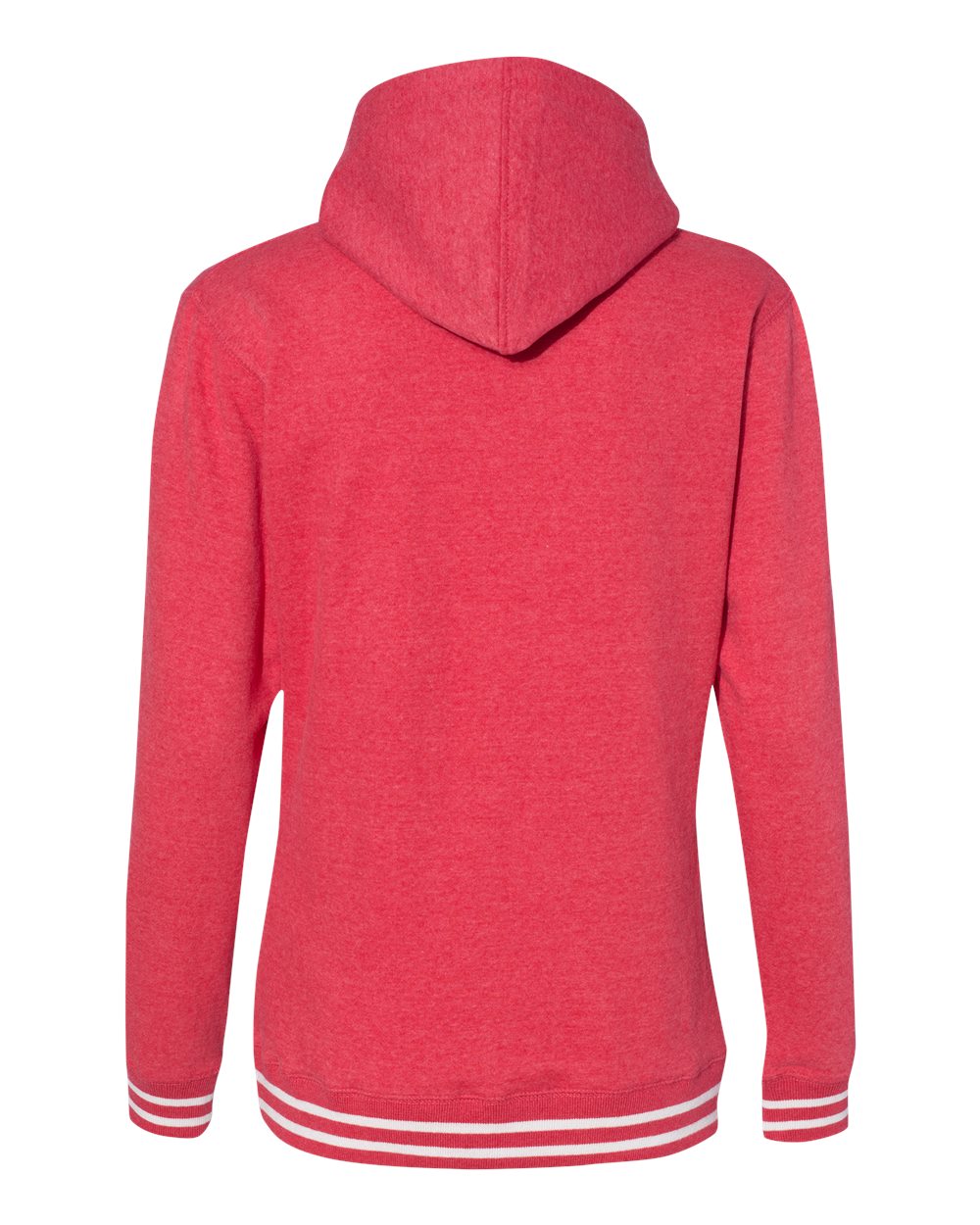 J. America 8651 Women’s Relay Hooded Sweatshirt in Red, back