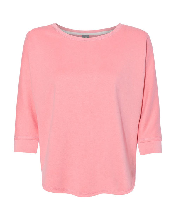 J. America 8685 Women's Lounge Fleece Dolman Crewneck Sweatshirt