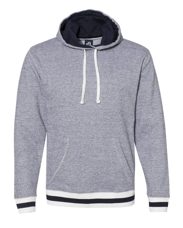J. America 8701 Unisex Peppered Fleece Lapover Hooded Sweatshirt