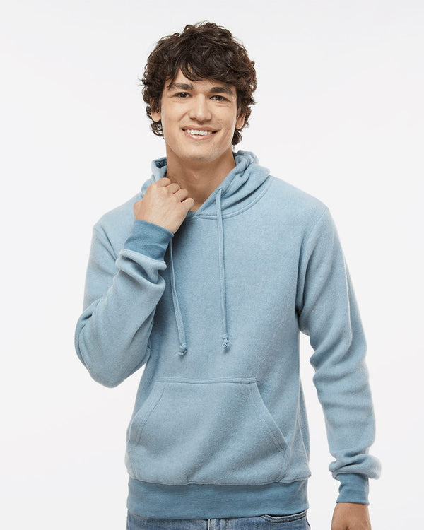 J. America 8709 Men's Flip Side Fleece Hooded Sweatshirt