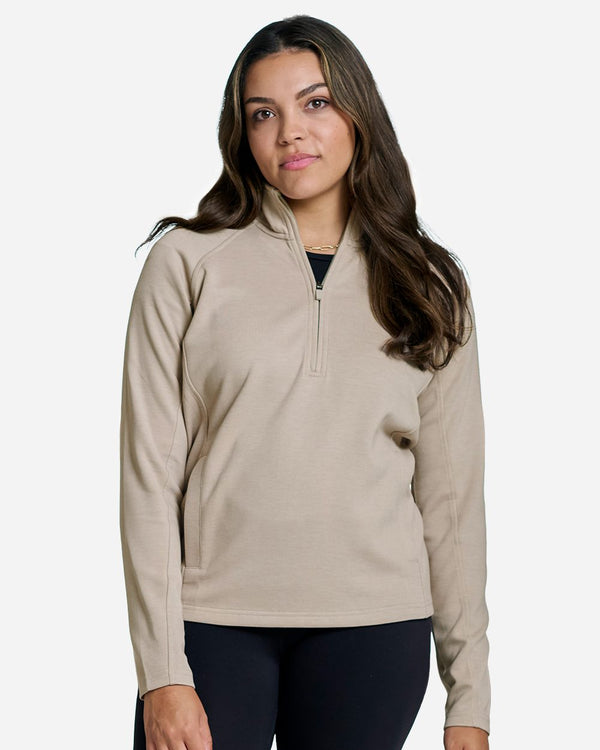 J. America 8754 Women's Apex Fleece Quarter-Zip Pullover
