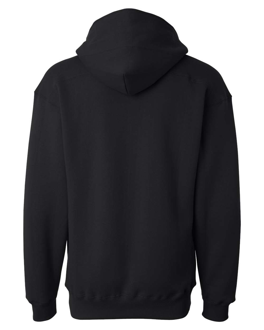 J. America 8830 Men's Sport Lace Hooded Sweatshirt in Black, back
