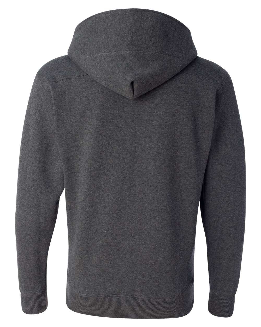 J. America 8830 Men's Sport Lace Hooded Sweatshirt in Charcoal Heather, back