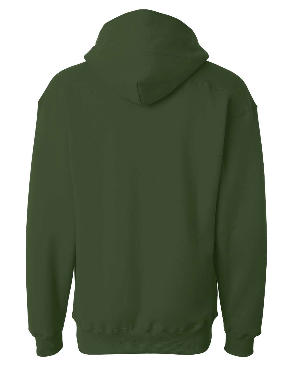 J. America 8830 Men's Sport Lace Hooded Sweatshirt in Forest, back