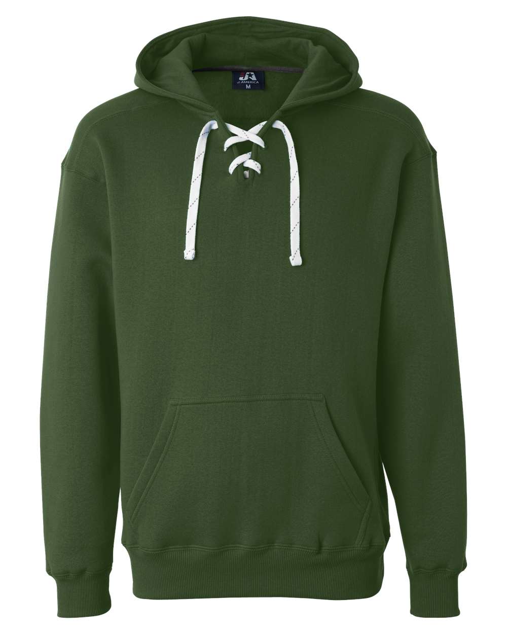 J. America 8830 Men's Sport Lace Hooded Sweatshirt in Forest