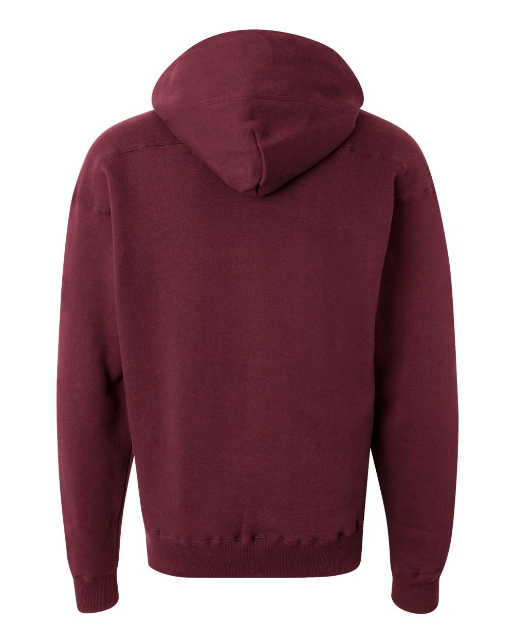 J. America 8830 Men's Sport Lace Hooded Sweatshirt in Maroon, back