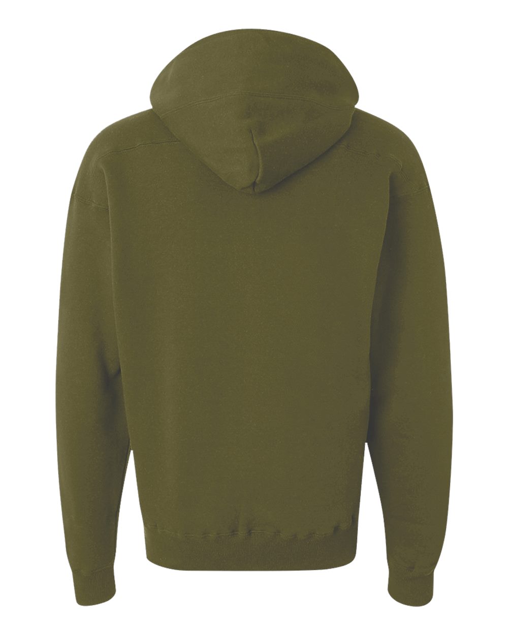 J. America 8830 Men's Sport Lace Hooded Sweatshirt in Military Green, back