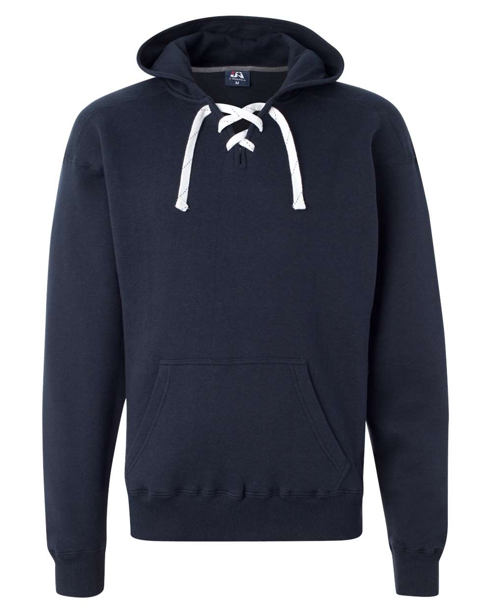 J. America 8830 Men's Sport Lace Hooded Sweatshirt in Navy