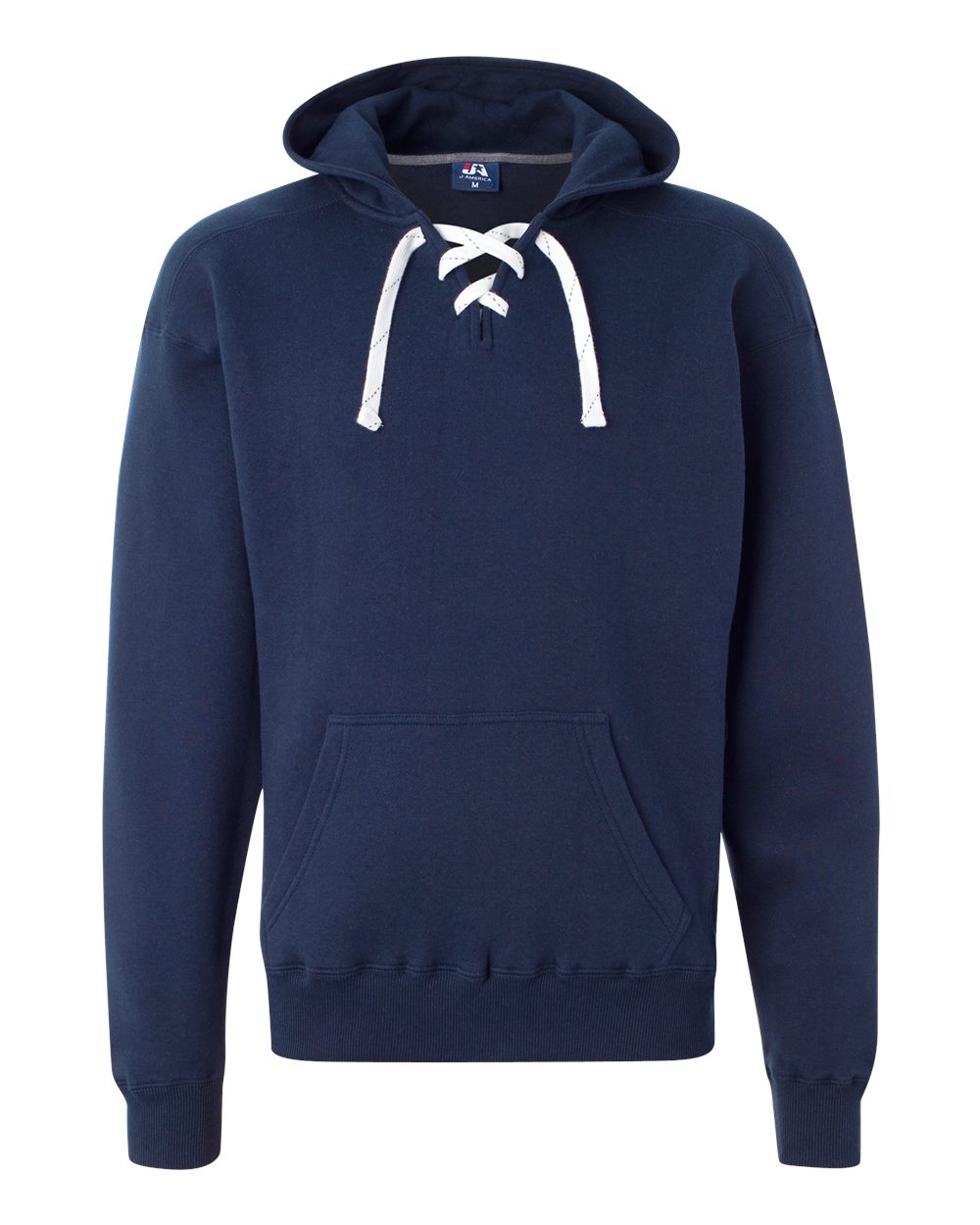 J. America 8830 Men's Sport Lace Hooded Sweatshirt in True Navy