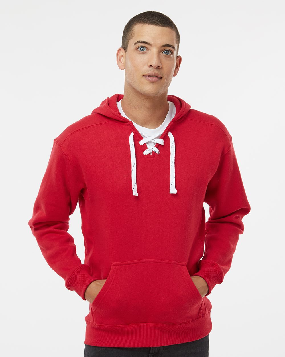 J. America 8830 Men's Sport Lace Hooded Sweatshirt