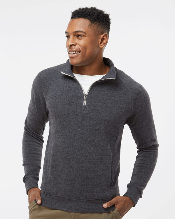 J. America 8869 Men's Triblend Quarter-Zip Sweatshirt