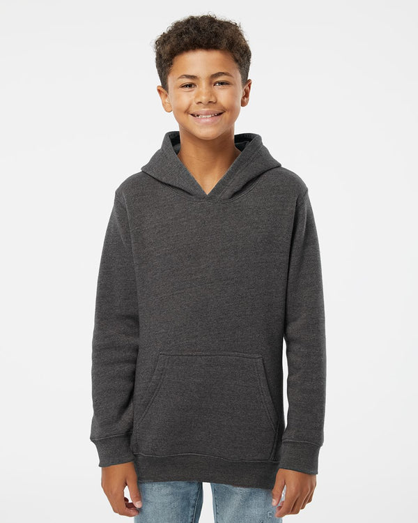 J. America 8880 Youth Triblend Fleece Hooded Sweatshirt