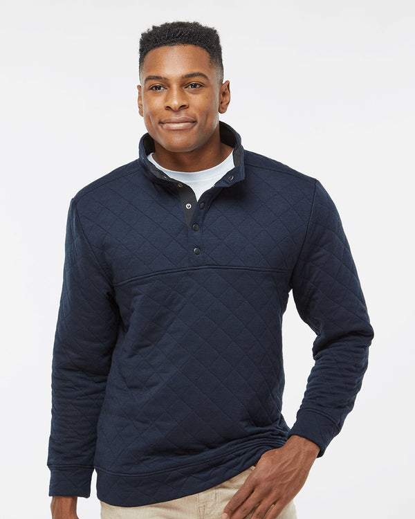 J. America 8890 Men's Quilted Half-Snap Pullover