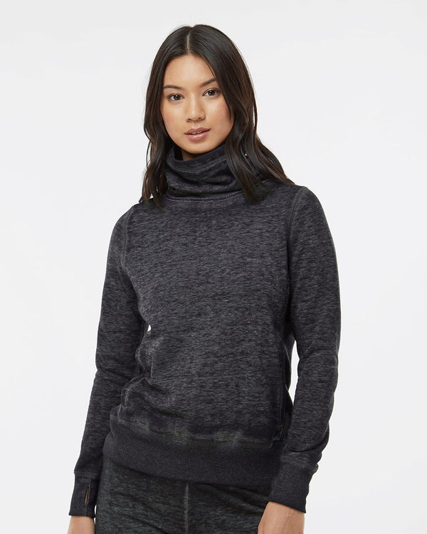 J. America 8930 Women’s Zen Fleece Cowl Neck Sweatshirt