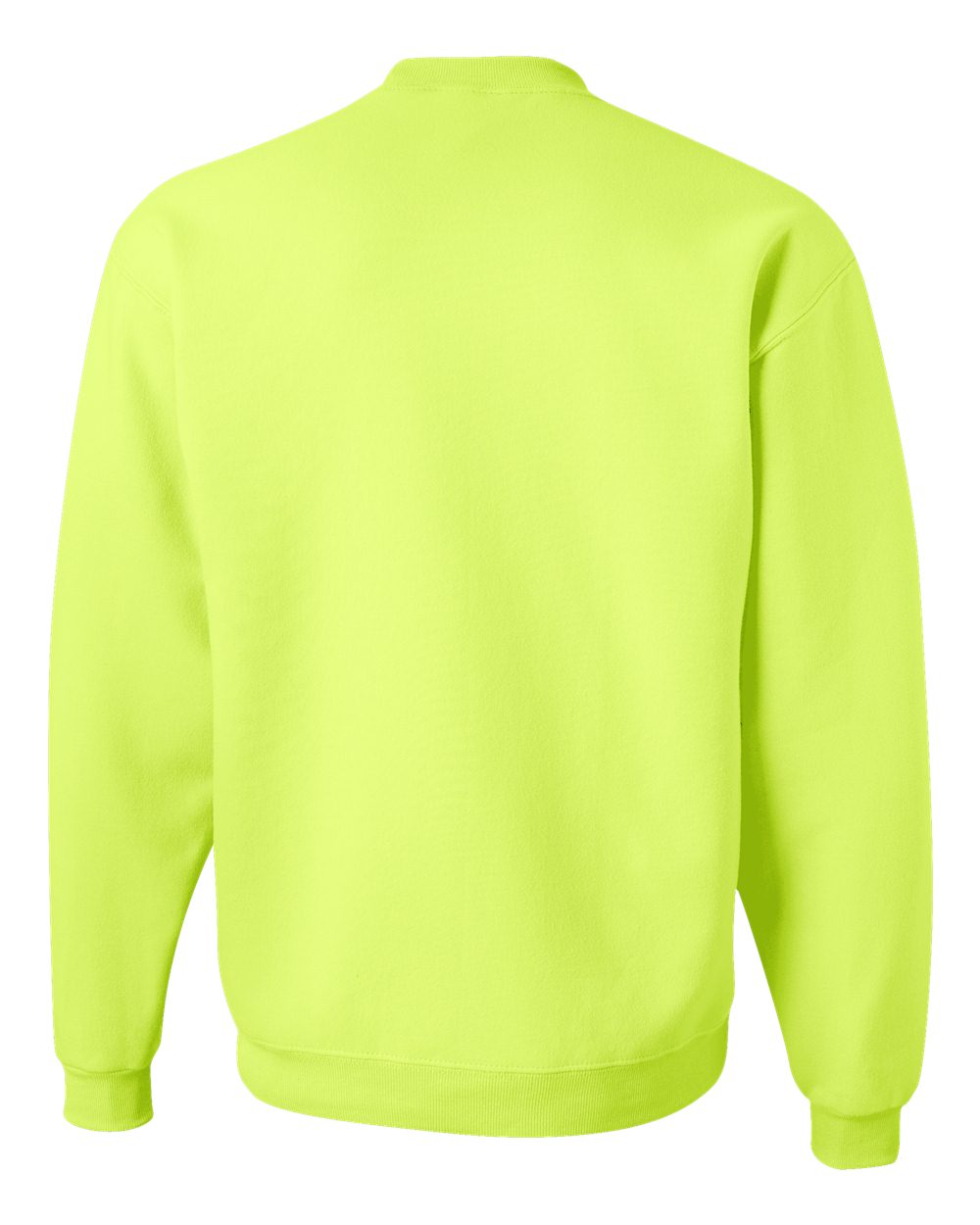 JERZEES 4662MR Unisex Super Sweats NuBlend® Crewneck Sweatshirt in Safety Green, back