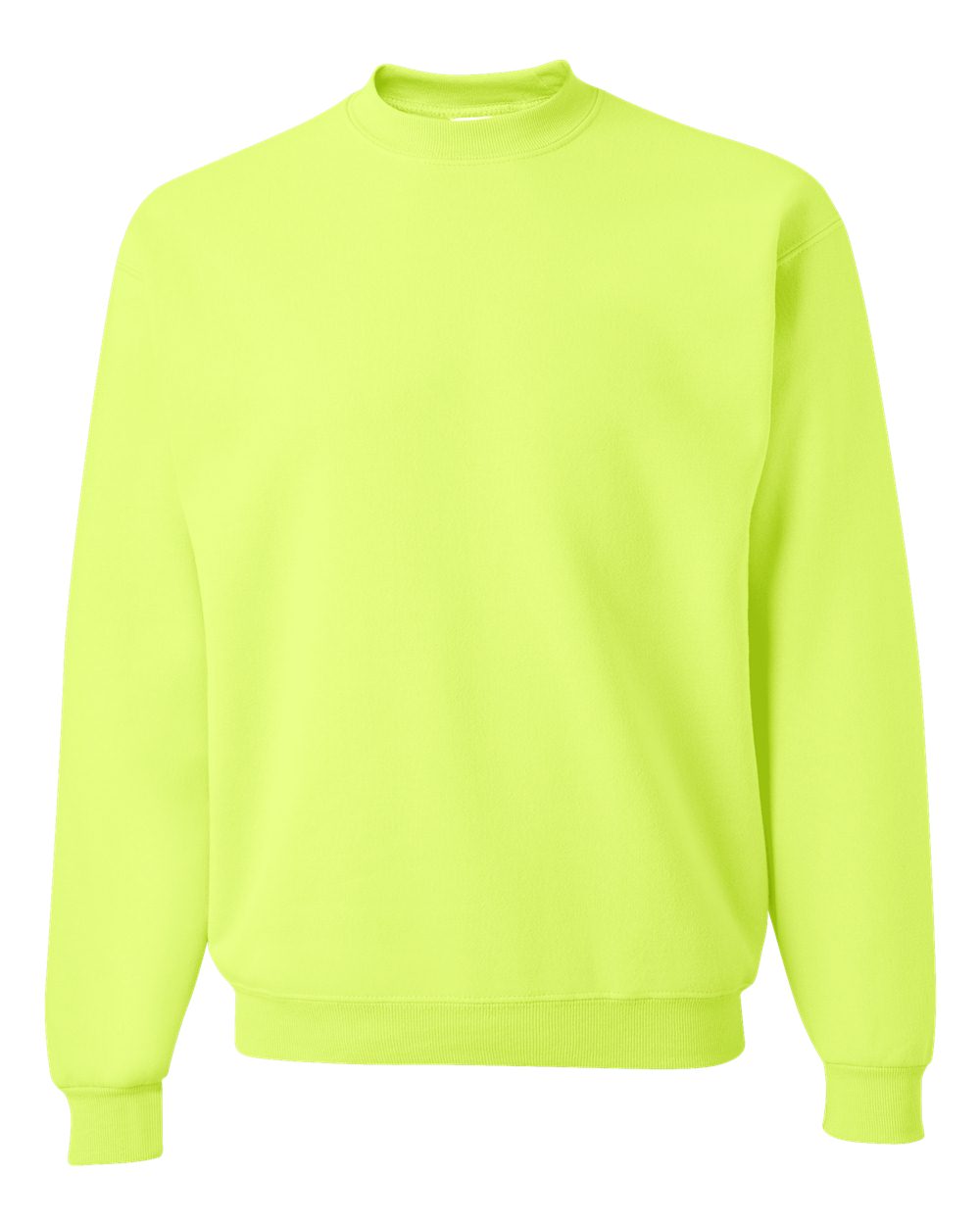 JERZEES 4662MR Unisex Super Sweats NuBlend® Crewneck Sweatshirt in Safety Green