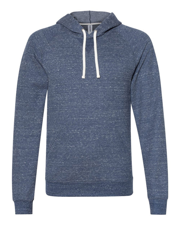 JERZEES 90MR Unisex Snow Heather French Terry Raglan Hooded Sweatshirt