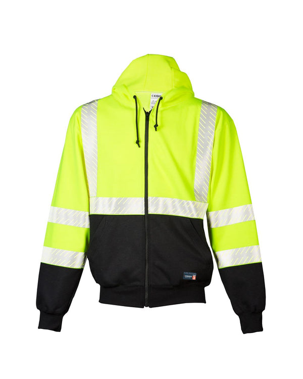 Kishigo F507 Unisex FR Full-Zip Hooded Sweatshirt