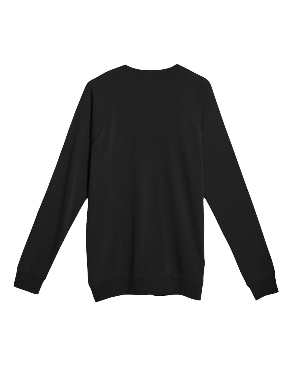 Lane Seven LS13004 Unisex French Terry Crewneck Sweatshirt in Black, back