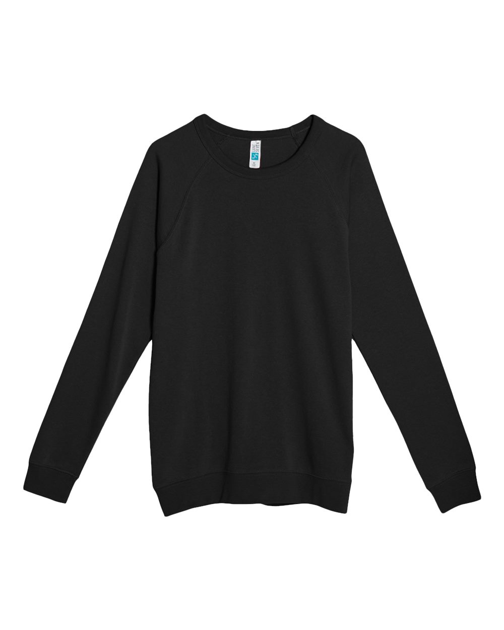 Lane Seven LS13004 Unisex French Terry Crewneck Sweatshirt in Black