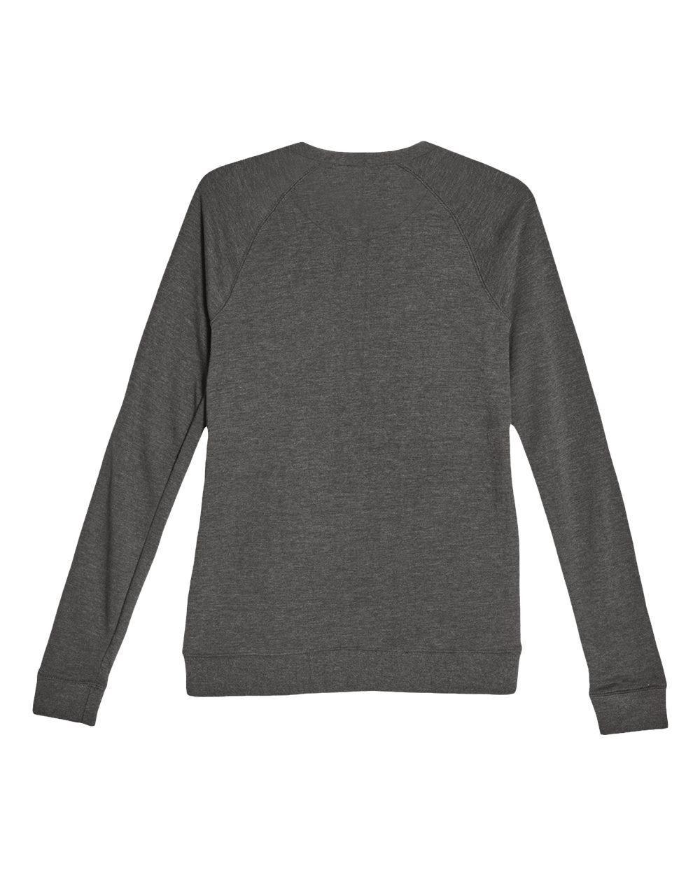 Lane Seven LS13004 Unisex French Terry Crewneck Sweatshirt in Charcoal Heather, back