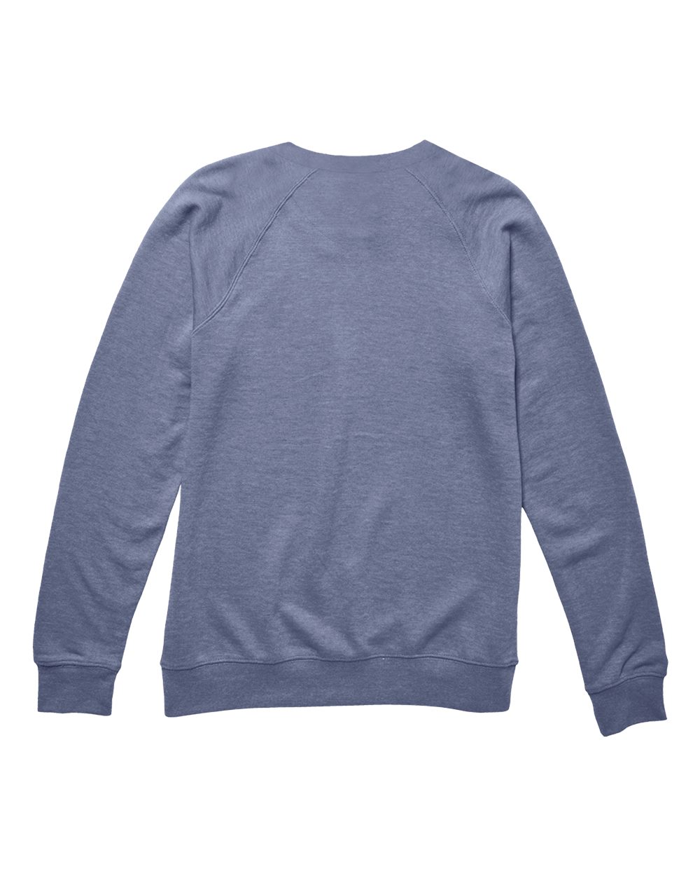 Lane Seven LS13004 Unisex French Terry Crewneck Sweatshirt in Denim Heather, back