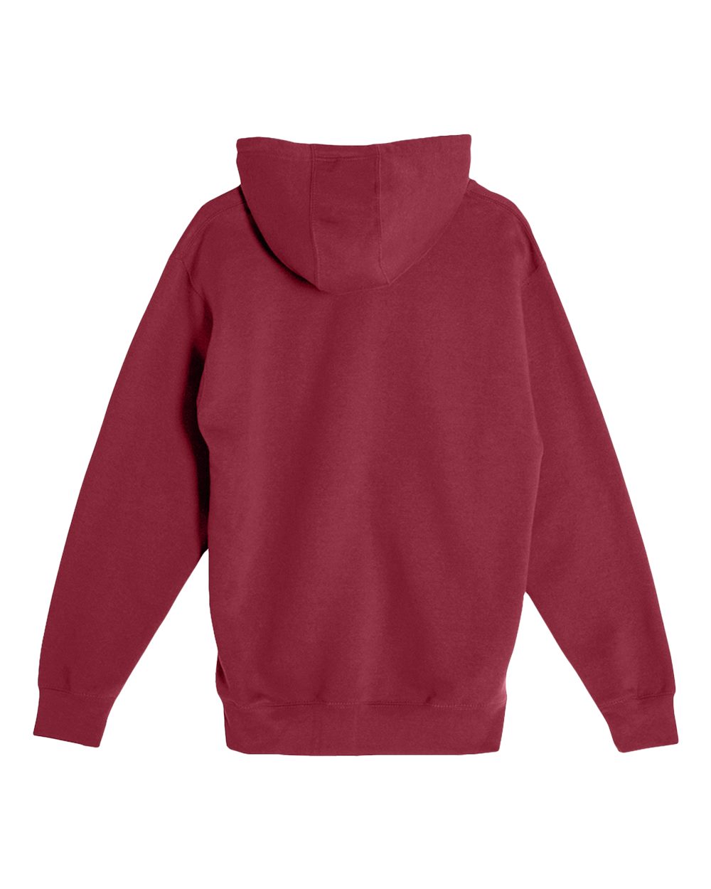 Lane Seven LS14003 Unisex Premium Full-Zip Hoodie Sweatshirt in Burgundy, back