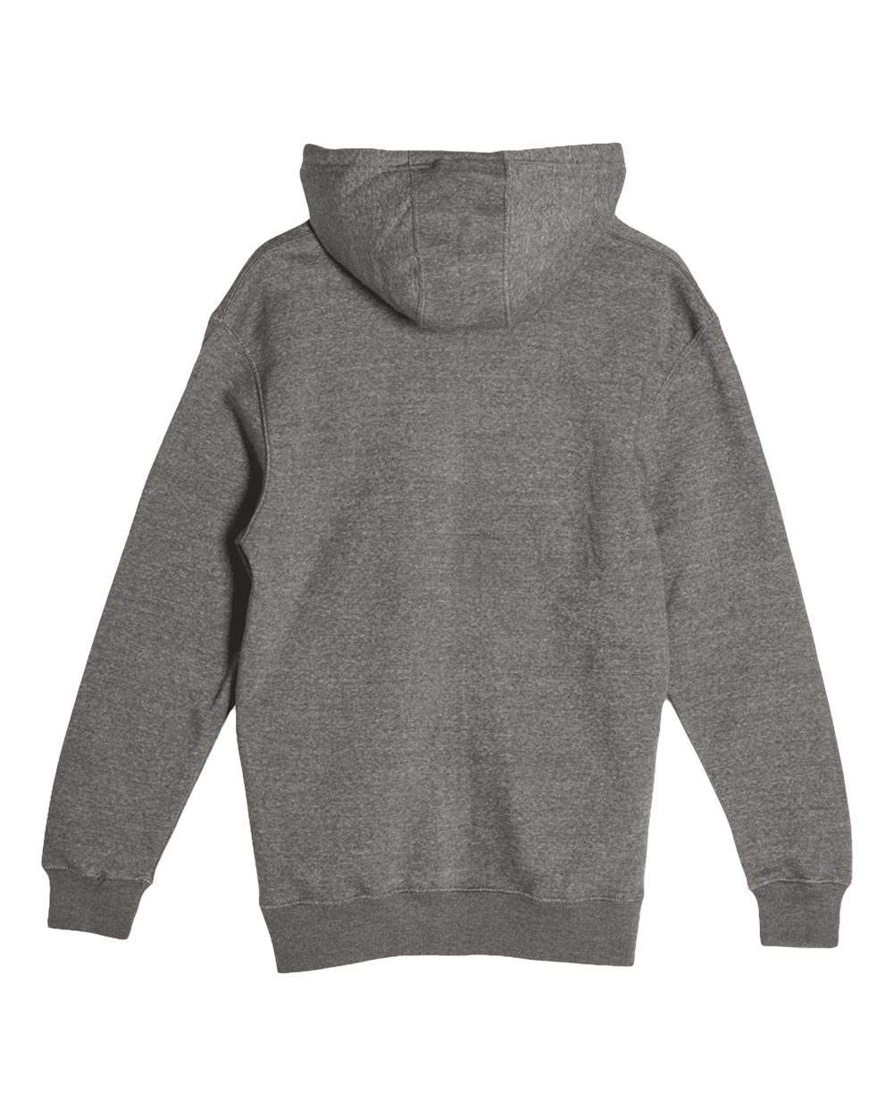 Lane Seven LS14003 Unisex Premium Full-Zip Hoodie Sweatshirt in Charcoal Heather, back