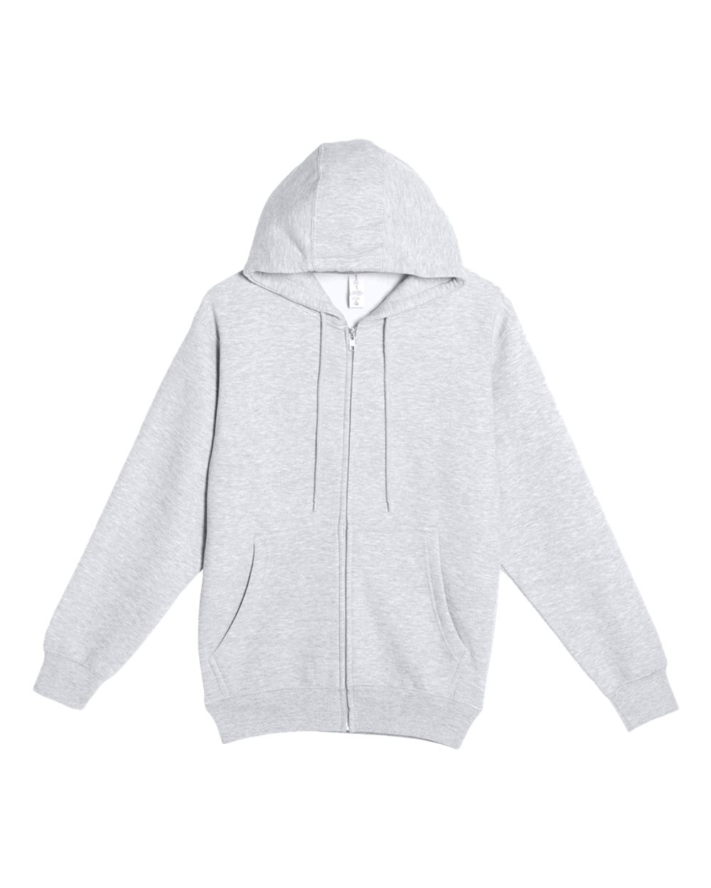 Lane Seven LS14003 Unisex Premium Full-Zip Hoodie Sweatshirt in Heather Grey