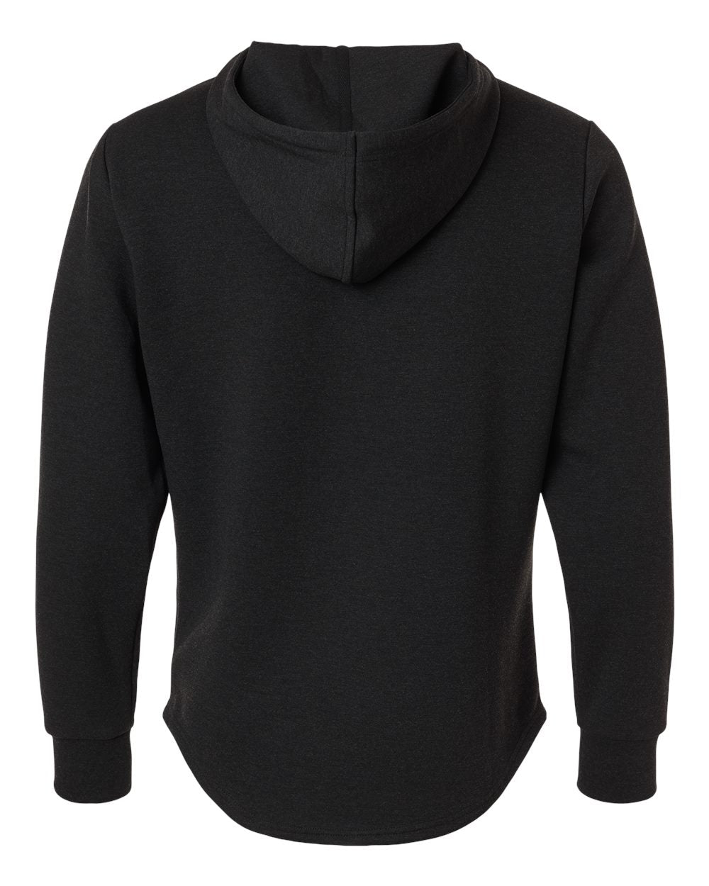 Legends SWM00J007 Men's Hawthorne Tech Hooded Sweatshirt in Black Heather, back