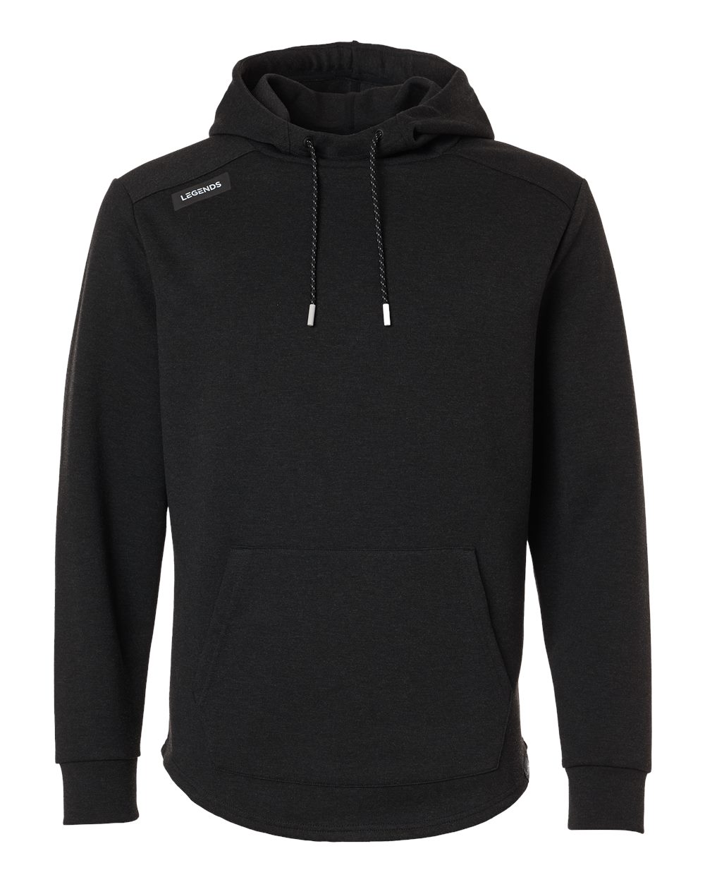 Legends SWM00J007 Men's Hawthorne Tech Hooded Sweatshirt in Black Heather