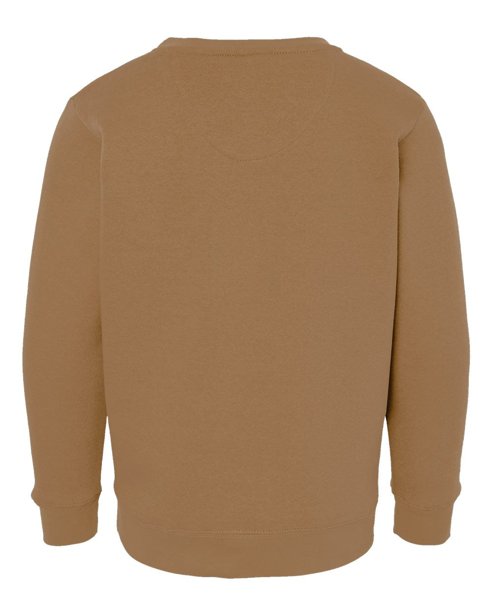 Live & Tell by LAT 2225 Youth Crewneck Sweatshirt in Coyote Brown, back